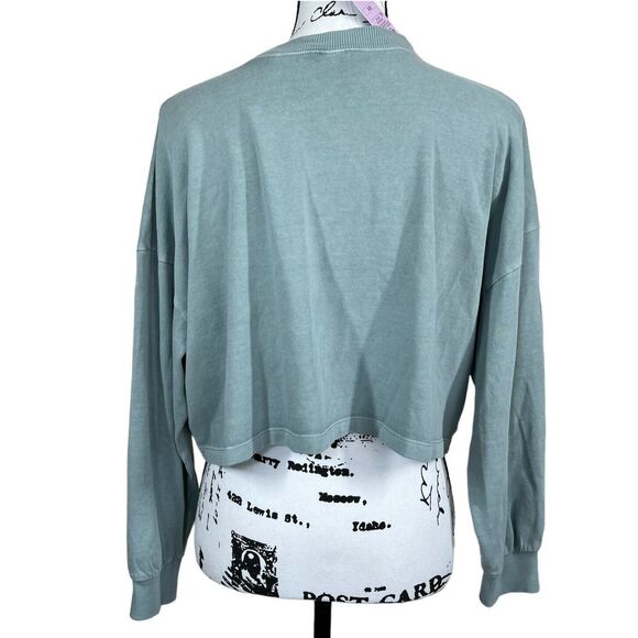 Wild Fable Slate Slate Blue Long Sleeve Heavy Knit T-Shirt Size XXS relax fit - Picture 2 of 14